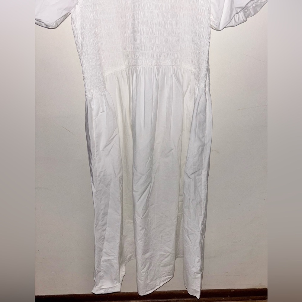 NWT J. Crew Meadow dress in cotton poplin White XL Flowy Boho Cottagecore Preppy - Picture 6 of 12